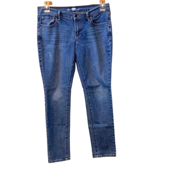 Old Navy Blue Jeans Denim Skinny Mid-rise Women's 8 Short - Picture 1 of 16